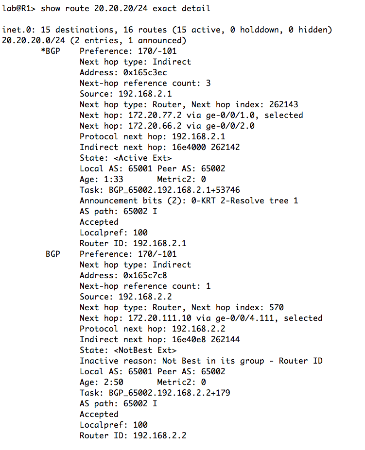 BGP E-BGP Router id - external router-id